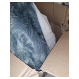 Silver Orchid Parrott Faux Fur Sheepskin Area Rug-
