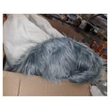 Silver Orchid Parrott Faux Fur Sheepskin Area Rug-