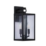 Cedar Hill Outdoor Wall Lantern - Exterior Wall Mount Lighting Fixture , Matte Black Finish