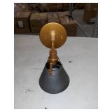 Modern 1-light Brushed Wall Sconce Silver/ Gold Cage Bathroom Vanity Lights - D 7.5" x H 10"- Silver/Black , 4 LIGHTS