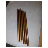 Modern Farmhouse 6-light Candle Brass Gold Chandelier for Dining Room - L 24.8" x W 24.8 "x H 9.8"- L 24.8" x W 24.8 "x H 9.8"-