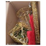 National Tree PreLit 60" Gold Wire Lamp Post