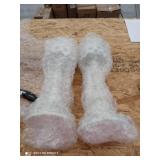 Beige Iron Rustic Candle Holders Set of 2