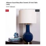 Abbyson Navy Blue Ceramic Table Lamp 29"