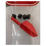 IRIS USA Airtight Pet Food & Treat Storage Container Combo with Scoop, Red