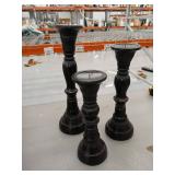 Set of 3 Traditional 12, 15, and 18 Inch Candleholders by Studio 350