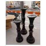 Set of 3 Traditional 12, 15, and 18 Inch Candleholders by Studio 350
