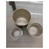 Carson Carrington Imnas Contemporary Large Round Metallic Gold Metal Wall Planters