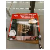 Alpine Corporation Foldable Metal Sphere Ornament with Warm White LED Lights Item Not Tested