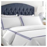Echelon Home Three Line Hotel Collection Cotton Sateen 3-piece Duvet Cover Set