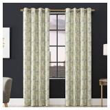 Scott Living Drake Mid-Century Geometric Semi-Sheer Grommet Curtain Panel, 96" x 50"