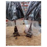 Black polystone tucsan buffet lamp 35 inches tall