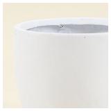 Luxen Home White MgO Round Medium Planter