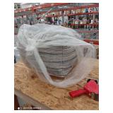 Joya 22x22x16 charcoal colored woven Pouf