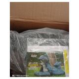 Alpine Corporation 27" Two-Tier Barrel & Pump Outdoor Fountain, Bronze