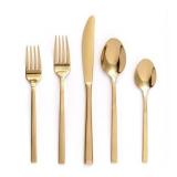 S & Co. Flatware Stainless Steel Palos Gold 20PC Set