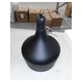 1 Light Matte Black Pendant- Matte Black-
