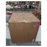 Classic Moroccan Faux Leather Filled Ottoman Pouf - Gray