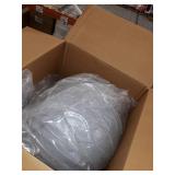 Classic Moroccan Faux Leather Filled Ottoman Pouf - Gray