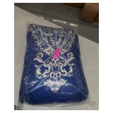 Shatex Motif Textured Bedding Comforter , Dark Blue , Size: UNKNOWN