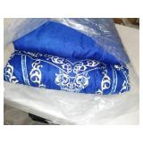 Shatex Motif Textured Bedding Comforter , Dark Blue , Size: UNKNOWN