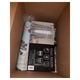 Set of 2 (108"x52") Botanical Garden Light Filtering Window Curtain Panels Blue - Lush DÃ©cor