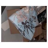 Set of 2 (108"x52") Botanical Garden Light Filtering Window Curtain Panels Blue - Lush DÃ©cor