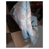 Set of 2 (108"x52") Botanical Garden Light Filtering Window Curtain Panels Blue - Lush DÃ©cor