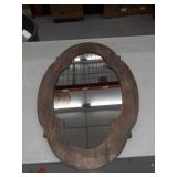 Wood Framed Mirror, Size: 31.29x 2.95 x 23.62inches