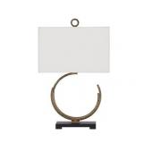 Jaslene Antique Gold Metal Table Lamp - 17"W x 9"D x 28"H- 17"W x 9"D x 28"H - Antique Gold,