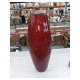 27.5" Tall Bamboo Floor Vase- Red