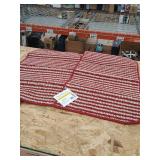 Garland Rug Berber Coloriations 2pc Kitchen Rug 18 in. x 28 in. Slice & 18 in. x 28 in. Mat Chili Red