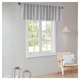 2 - Brooklyn 50" x 18" Cotton Jacquard Pom Pom Window Valance