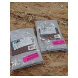 2 - Brooklyn 50" x 18" Cotton Jacquard Pom Pom Window Valance