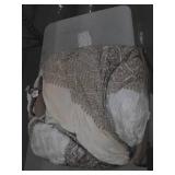 The Curated Nomad Natoma Navy Cotton Chenille Printed Comforter -Taupe-King