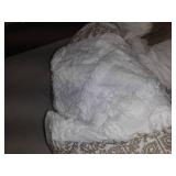 The Curated Nomad Natoma Navy Cotton Chenille Printed Comforter -Taupe-King