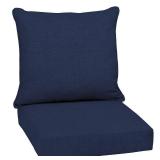 Arden Selections Sapphire Leala Texture Outdoor Deep Seat Cushion Set - 46.5 in L x 25 in W x 6.5 in H