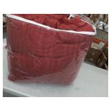 The Welhome Saharah King Comforter, Dark Red