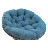 Teal- Blazing Needles 52-inch Microsuede Papasan Cushion-, CUSHION ONLY