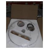 Landry Collection 1004P20-MW-RB 1 Light Pendant in Matte White and Rubbed