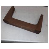 Bianca Mid Century Modern Walnut Wood Fabric Ottoman Light Gray - Baxton Studio