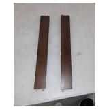 Bianca Mid Century Modern Walnut Wood Fabric Ottoman Light Gray - Baxton Studio