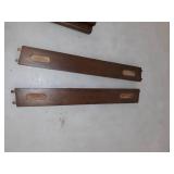 Bianca Mid Century Modern Walnut Wood Fabric Ottoman Light Gray - Baxton Studio