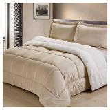 Ultimate Luxury Reversible Micromink and Sherpa Twin Bedding Comforter ,