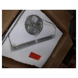 1-Light Clear Water Glass Shade Pendant- Brushed Nickel-