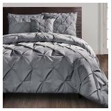 Vcny Home Carmen Pintuck 4 Piece Comforter Set, King Bedding