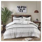 Nea 3 Piece Cotton Printed Comforter Set, Full/Queen Bedding