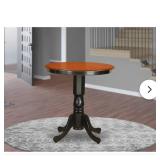 36 inch round studded pub table Dark Brown