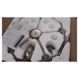 Chandelier silver in color