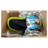 black and green pool rake